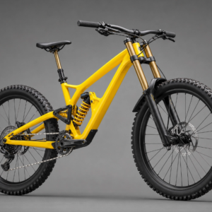 Yellow mountain bike